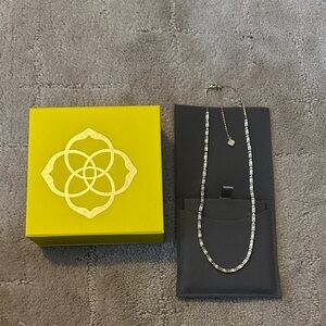 Kendra Scott Juliette Baguette white Crystal’s Gild Necklace